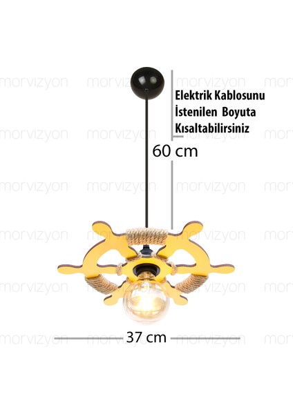 Tekli Dümen Temalı Ahşap Avize Kahve (Hisar Cevizi) M311 fırsatları