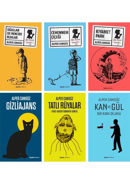 Oğular ve Rencide Ruhlar - Cehennem Çiçeği - Kıyamet Park - Gizli Ajans - Tatlı Rüyalar - Kan ve Gül - Bir Kamu Davası - 6 Kitap - Alper Canıgüz