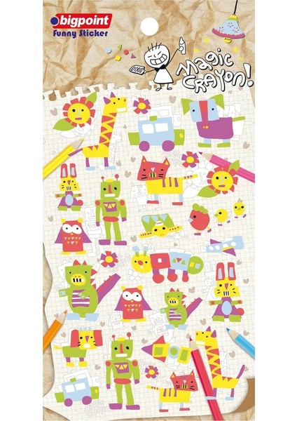 Sticker Magic Crayon 15'li Paket