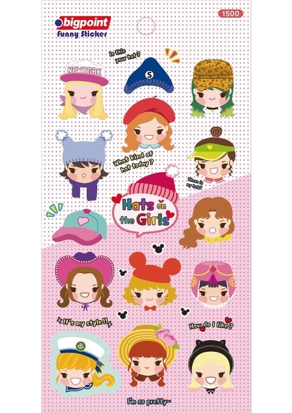 Sticker Kız Çocukları 15'li Paket