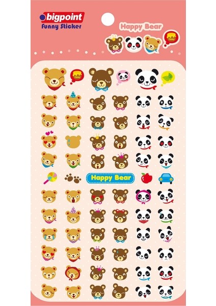 Sticker Mutlu Ayılar 15'li Paket