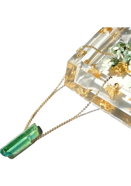 Kuvars Doğal Taş Kolye