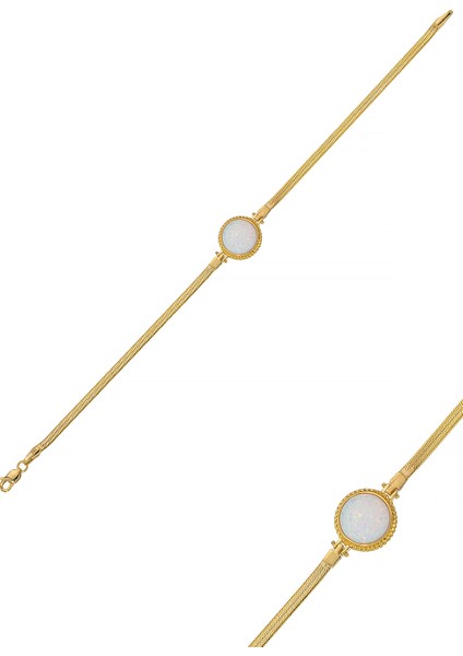 14 Ayar Altın Ezme Opal Bileklik fiyatları