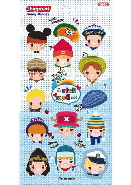 Sticker Erkek Çocukları 15'li Paket