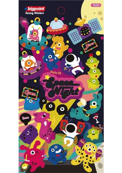 Sticker Uzay Gecesi 15'li Paket