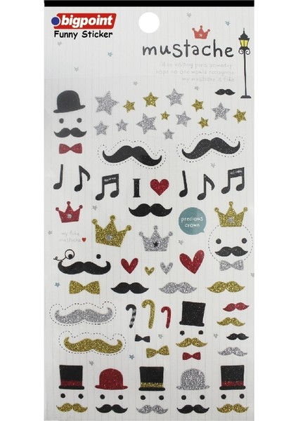 Sticker Bıyıklar 15'li Paket
