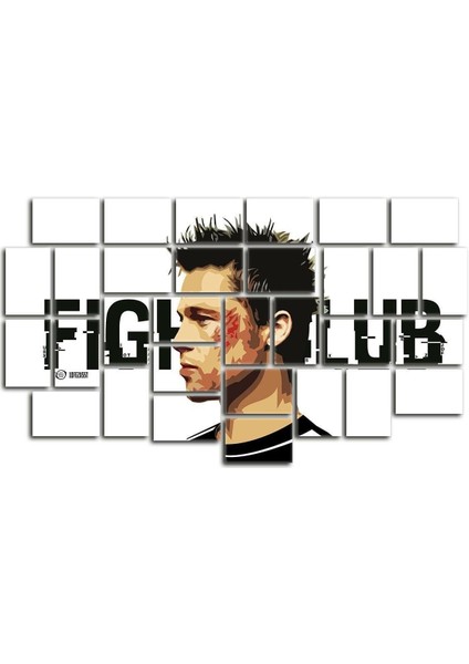 30 Parça Puzzle Tablo Seti   Fight Club Tyler Durden Salon Otuma Odası Yatak Odası Çocuk Odası Için Mdf Duvar Dekoru 90 x 75 cm