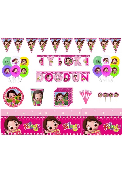 Niloya Doğum Günü Parti Seti 8 Kişilik