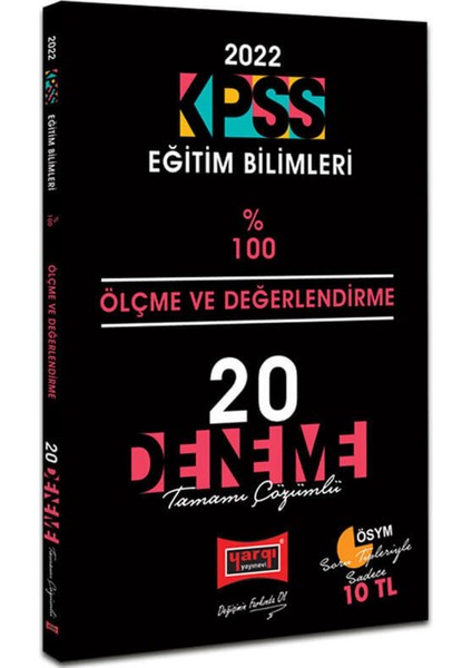 KPSS 2022 Eğitim Bilimleri Ölçme ve Değerlendirme Tamamı Çözümlü 20 Deneme