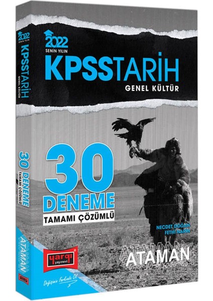 Yayınevi KPSS 2022 Genel Kültür Tarih Ataman Tamamı Çözümlü 30 Deneme