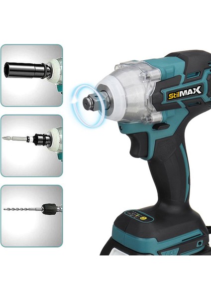 Germany 36V 5AH Kömürsüz Bakır Sargı Çift Akülü Şarjlı Metal Somun Sökme Bijon Matkap Seti