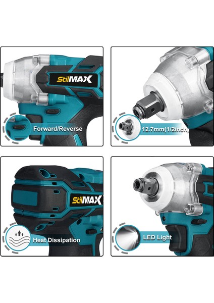 Germany 36V 5AH Kömürsüz Bakır Sargı Çift Akülü Şarjlı Metal Somun Sökme Bijon Matkap Seti fiyatları