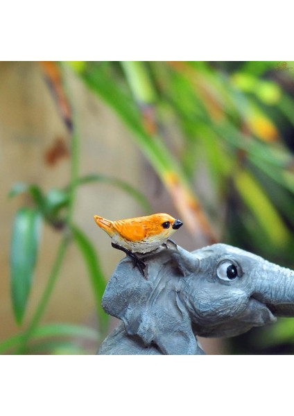 Sevimli Fil ve Kuşlar Dekoratif Minyatür Biblo Ev Dekor indirimleri