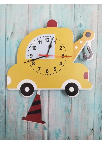 Sallanan Sarkaçlı Ahşap Araba Çocuk Odası Duvar Saati fiyatları