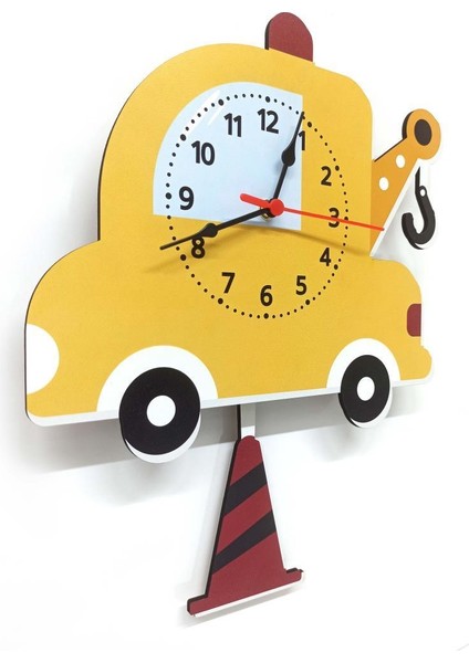 Sallanan Sarkaçlı Ahşap Araba Çocuk Odası Duvar Saati fırsatları