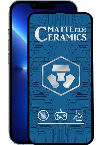 Caseworld Apple iPhone 13 Pro Max Tam Kaplayan Mat Seramik Nano Esnek Ekran Koruyucu Cam