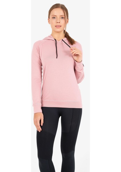 Kadın Termal Kapşonlu Sweatshirt 2. Seviye 5938 - Pembe