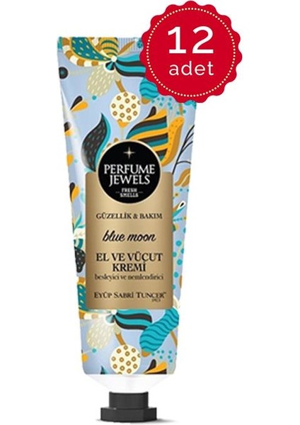 Perfume Jewels Blue Moon El ve Vücut Kremi 50 ml x 12 Adet