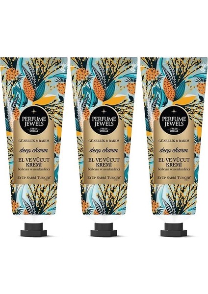 Perfume Jewels Deep Charm El Kremi 50 ml x 3 Adet