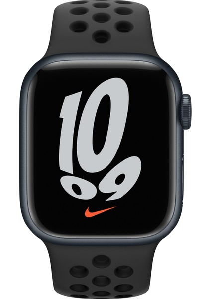 Watch Nike Seri 7 Gps, 41MM Siyah Alüminyum Kasa  ve Siyah Nike Spor Kordon - Regular MKN43TU/A