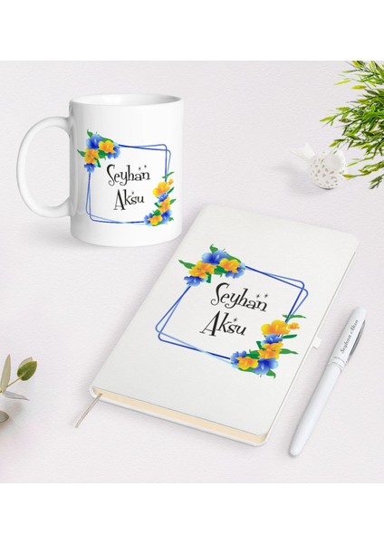 Kişiye Özel Beyaz Defter + Kalem + Kupa Seti-18