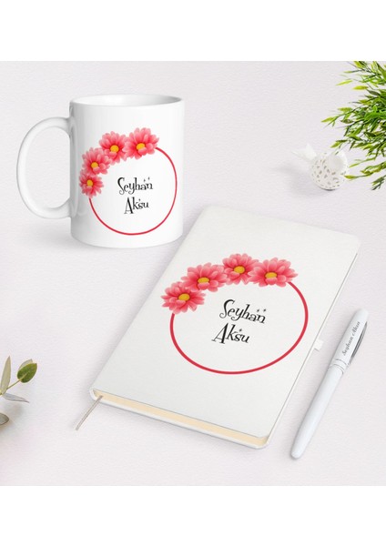 Kişiye Özel Beyaz Defter + Kalem + Kupa Seti-6