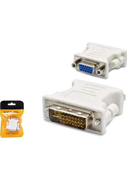 Çevirici DVI Erkek To VGA Dişi 24+5e 15D Hadron HN-4002