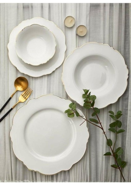 24 Parça Bone China Yemek Takımı