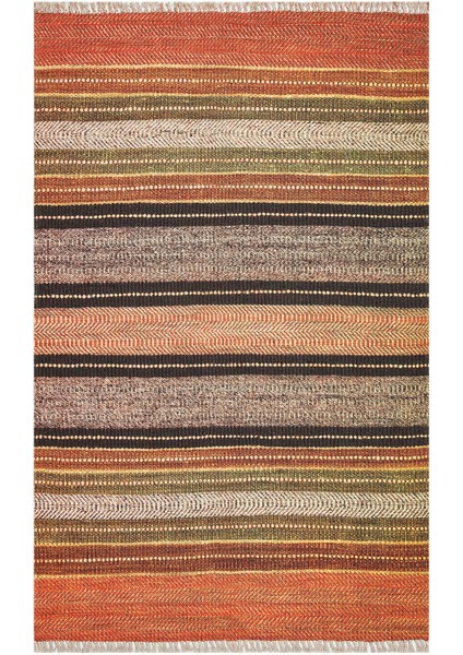 Asos As 02 Terracotta Jüt Görünümlü Hasır Dokuma Kilim