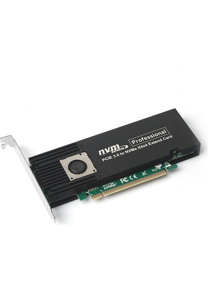 4x Nvme M.2 Destekli, Fanlı, Software Raıd Pcıe X8 Extend Kart