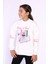 Toontoy Kız Çocuk Baskılı Taş Işlemeli Balıkçı Yaka Sweatshirt 1