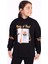 Toontoy Kız Çocuk Baskılı Taş Işlemeli Balıkçı Yaka Sweatshirt 1