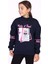 Toontoy Kız Çocuk Baskılı Taş Işlemeli Balıkçı Yaka Sweatshirt 1