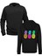 Ananas Resimli Baskılı Siyah Ön Arka Çocuk Baskılı Sweatshirt 1
