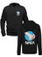 Nasa Resimli Dijital Baskılı Siyah Ön Arka Çocuk Baskılı Sweatshirt 1