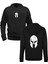 Spartan Resimli Siyah Ön Arka Çocuk Baskılı Sweatshirt 1