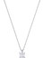 Prenses Kesim 18 Ayar Beyaz Altın Kaplama 40 cm Gümüş Minimal Kolye 1