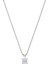Kare Kesim 18 Ayar Beyaz Altın Kaplama 40 cm Gümüş Minimal Kolye 1