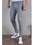 Erkek Jeans Skinny Fit Likralı Açık Mavi Eskitilmiş Görünümlü Dar Paça Kot Pantolon 2