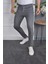 Erkek Jeans Skinny Fit Likralı Antrasit Gri Dar Paça Kot Pantolon 1