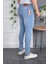 Erkek Jeans Skinny Fit Likralı Açık Mavi Italyan Stil Dar Paça Tırnaklı Kot Pantolon 2