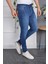 Italyan Kesim Skinny Fit Likralı Canlı Mavi Dar Kesim Tırnaklı Erkek Jean Kot Pantolon 1