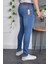 Italyan Kesim Skinny Fit Likralı Canlı Mavi Dar Kesim Tırnaklı Erkek Jean Kot Pantolon 2