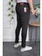 Erkek Jeans Slim Fit Likralı Dar Kesim Siyah Kot Pantolon 3