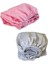 Pamuklu Bebek ve Çocuk Lastikli Çarşaf Pembe ve Gri 80X130 (2 Adet) 1