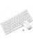 PL-395 Mini Kablosuz Q Klavye Mouse Set -Beyaz 1