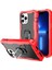 iPhone 13 Pro Koruma Shockproof Bumper Yerleşik Standlılı Kılıf Kapaklı Kırmızı - Siyah (Yurt Dışından) 1