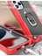 iPhone 13 Pro Koruma Shockproof Bumper Yerleşik Standlılı Kılıf Kapaklı Kırmızı - Siyah (Yurt Dışından) 4