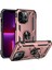 iPhone 13 Pro Max Çift Katmanlı Halkalı Standlı Kılıf Rose Gold (Yurt Dışından) 1