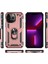 iPhone 13 Pro Max Çift Katmanlı Halkalı Standlı Kılıf Rose Gold (Yurt Dışından) 2